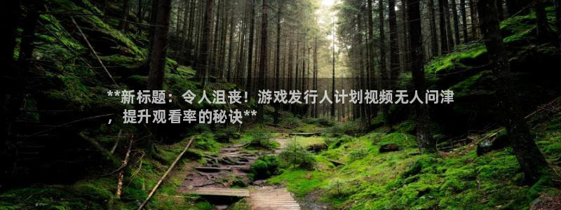 新城平台登录入口官网下载安装：**新标题：令人沮丧！游戏发行人计划视频无人问津
，提升观看率的秘诀**