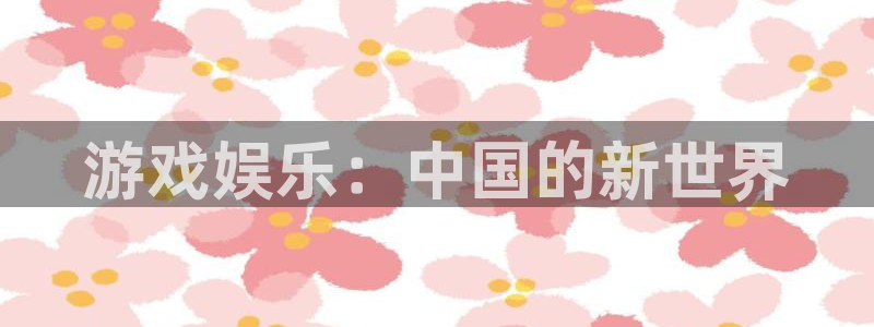 新城平台登录入口：游戏娱乐：中国的新世界